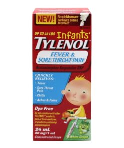 Buy Now Infants’ Tylenol Fever and Sore Throat Pain Suspension Drops