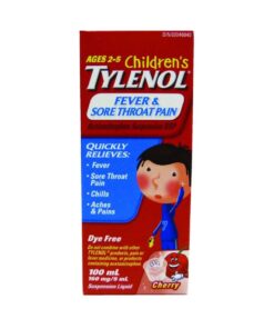 Buy Today Children’s Tylenol Fever and Sore Throat Pain Suspension Liquid