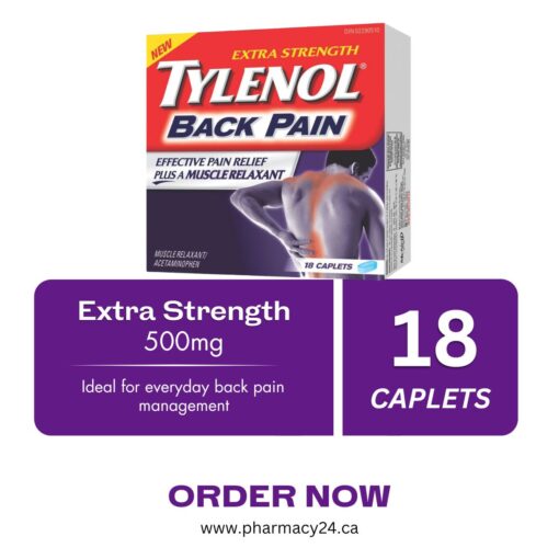 Grab Now Tylenol Back Pain Extra Strength Caplets