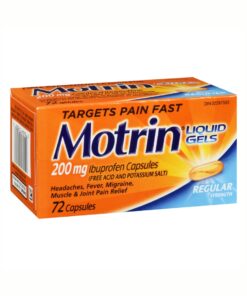 Motrin Liquid Gels 200mg Ibuprofen Capsules