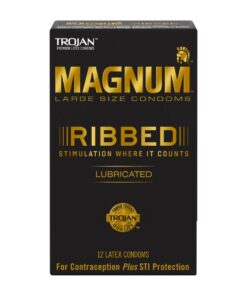 Trojan Magnum Ribbed Lubricated Condoms