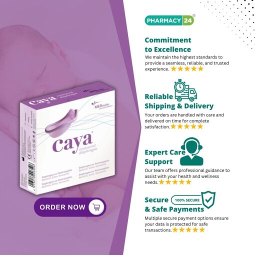 Caya Contoured Diaphragm _ Hormone Free Contraceptive - Fast Delivery