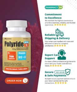 Polyride-FE Ultra Vitamin C & B12 Capsules - Fast delivery