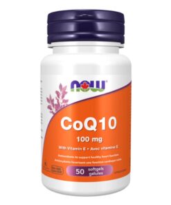 CoQ10 100 mg with Vitamin E Softgels (Now Foods)