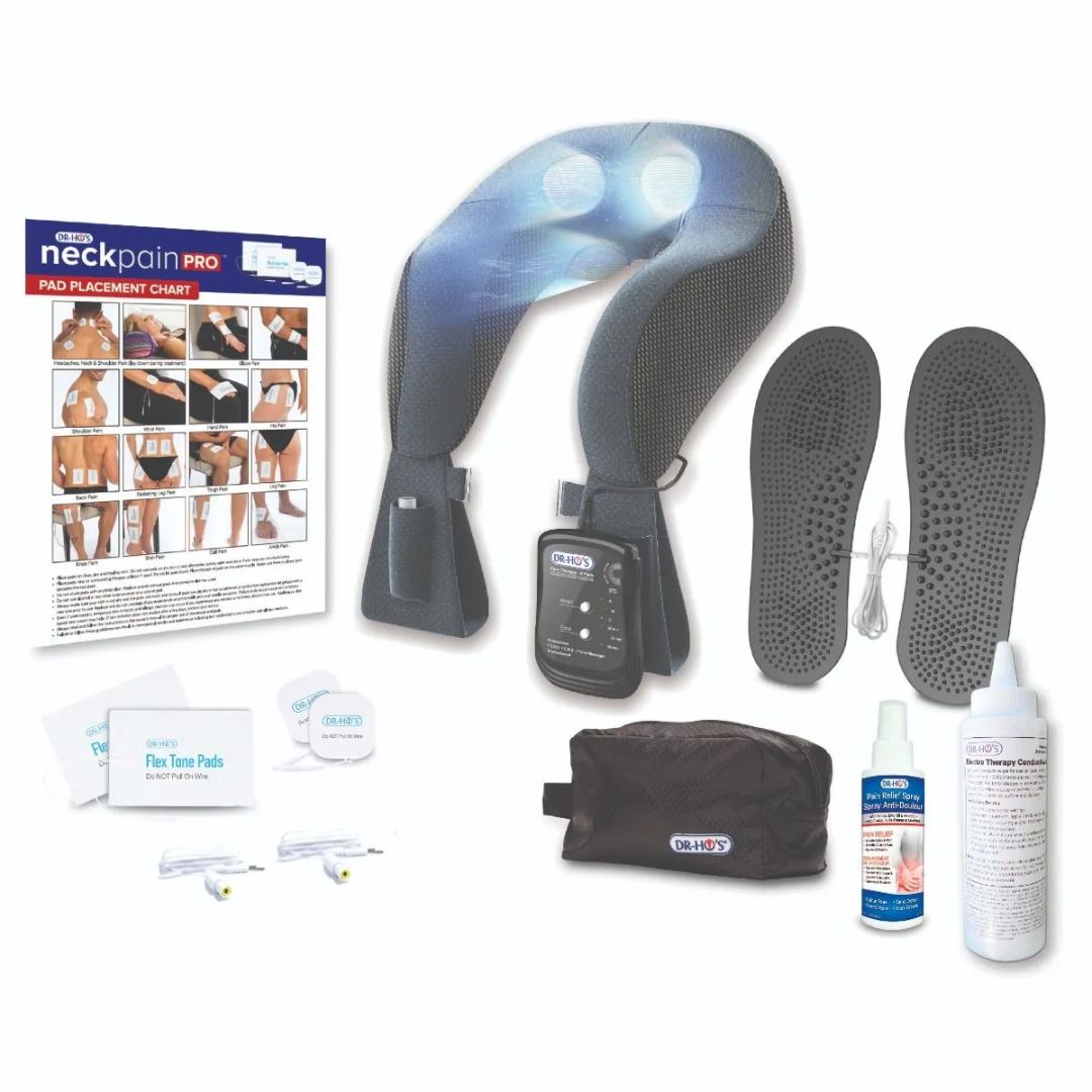 DR-HO'S Neck Pain Pro Package - TENS & EMS Therapy to Relieve Neck and  Shoulder Pain 