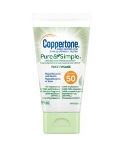 Coppertone Mineral Sunscreen Lotion Pure and Simple Face SPF 50