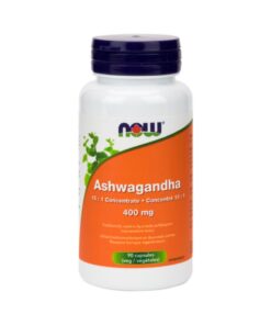 NOW Supplements Ashwagandha Extract 400mg Vegetable Capsules, 90 Count