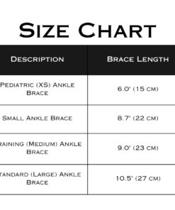 Size Chart of Ankle Brace