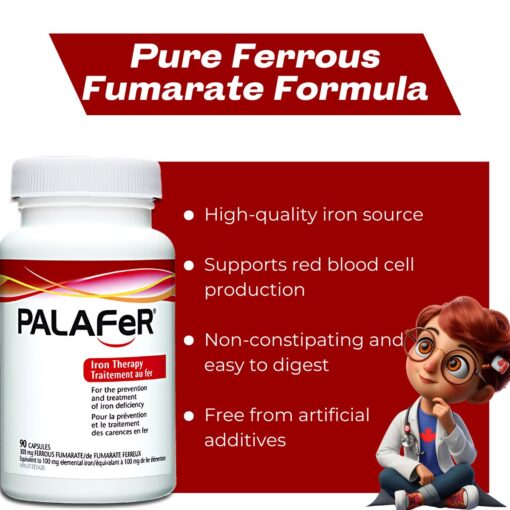 Buy Now Palafer® Ferrous Fumarate 300 mg Capsules (NPN 01923420)