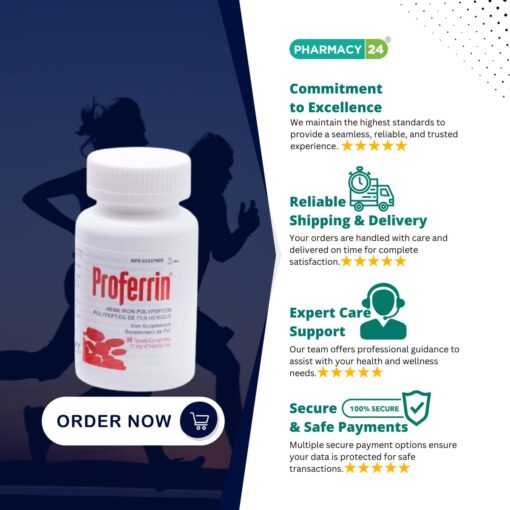 Proferrin Heme Iron Polypeptide Iron Supplement - Fast Delivery