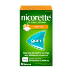 NICORETTE FRUIT FLAVOR GUM 2mg 105 pieces