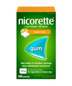 NICORETTE FRUIT FLAVOR GUM 2mg 105 pieces